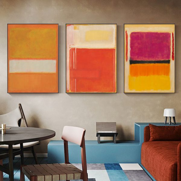 Wall Art - Colourful 3 Sets By Mark Rothko - Poster Prints -Canvas Prints