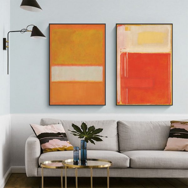Wall art - Orange (2 sets) By Mark Rothko - Canvas Prints- Poster Prints - Image 3