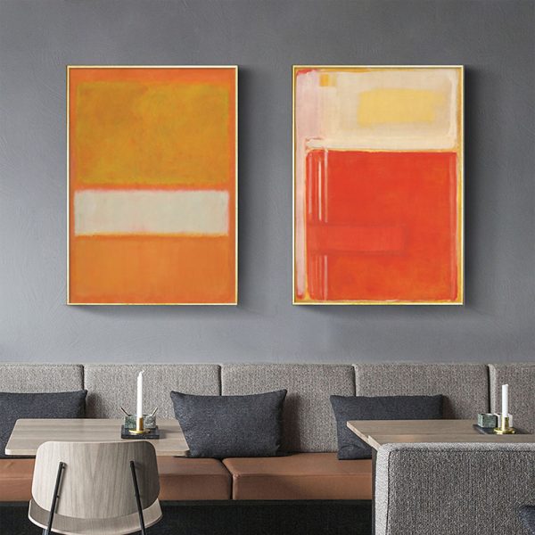 Wall art - Orange (2 sets) By Mark Rothko - Canvas Prints- Poster Prints - Image 2