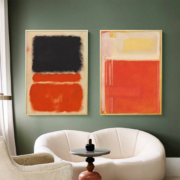 Wall art - Orange (2 sets) By Mark Rothko - Canvas Prints- Poster Prints - Image 2