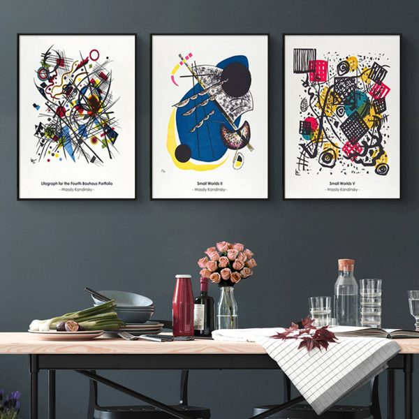 Wall Art -Abstract Artworks by Wassily Kandinsky ( 3 sets )- Poster Prints -Canvas Prints - Image 2