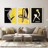 Wall Art -Yellow Bally ( 3 sets )- Poster Prints -Canvas Prints - Image 2