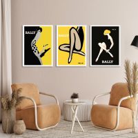 Wall Art Yellow Bally 3 sets Poster Prints Canvas Prints Art Prints Melbourne Wall Art Prints Auartime