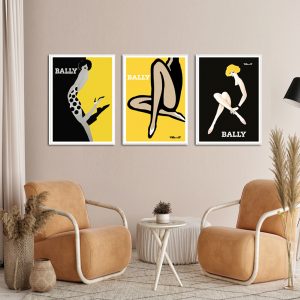 Wall Art -Yellow Bally ( 3 sets )- Poster Prints -Canvas Prints