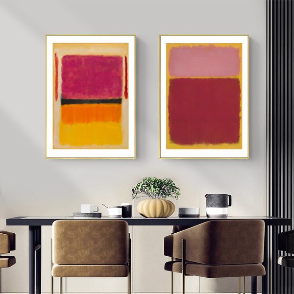 Wall art - Yellow Red (2 sets) By Mark Rothko - Canvas Prints- Poster Prints - Image 3