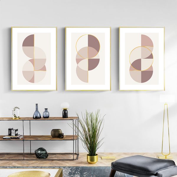 Wall Art - Abstract Circles ( 3 sets )- Poster Prints -Canvas Prints - Image 2