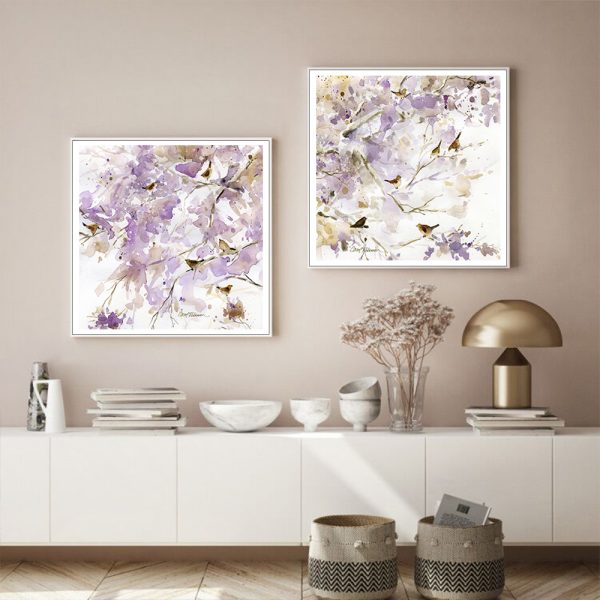 Wall Art - Bird In The Bush By Carol Robinson (2 sets)- Canvas Prints-Poster Prints