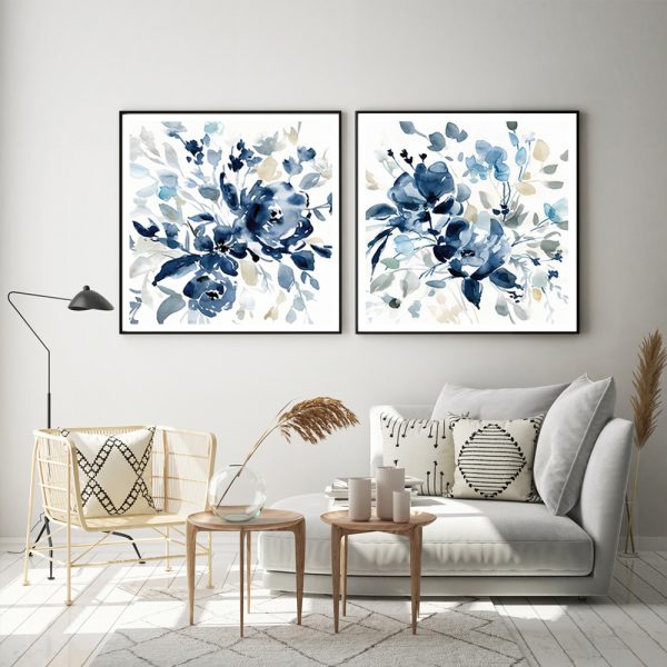 Wall Art - Indigo Garden By Carol Robinson (2 sets)- Canvas Prints-Poster Prints - Image 2