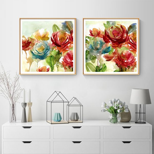 Wall Art - Rosewater Garden By Carol Robinson (2 sets)- Canvas Prints-Poster Prints - Image 3
