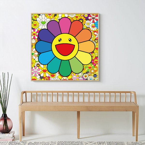 Wall Art - Takashi Murakami Happy Flowers II - Canvas Prints-Poster Prints - Image 3