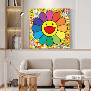 Wall Art - Takashi Murakami Happy Flowers II - Canvas Prints-Poster Prints