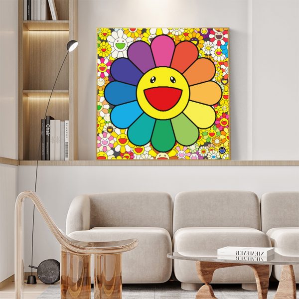 Wall Art - Takashi Murakami Happy Flowers II - Canvas Prints-Poster Prints