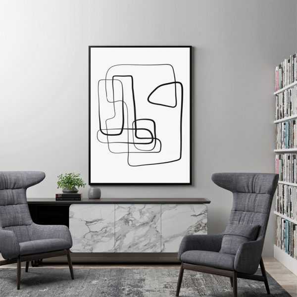 Wall Art - Abstract Line - Canvas Prints-Poster Prints - Image 3