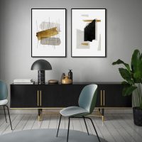 Wall art - Modern Gold (2 sets)- Canvas Prints- Poster Prints