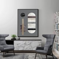 Wall Art - Abstract Circle and Square - Canvas Prints-Poster Prints - Image 2