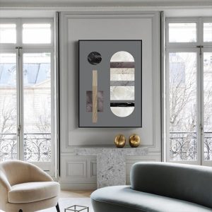 Wall Art - Abstract Circle and Square - Canvas Prints-Poster Prints