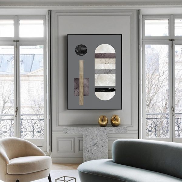 Wall Art - Abstract Circle and Square - Canvas Prints-Poster Prints