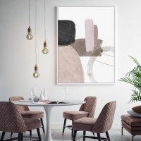 Wall Art - Abstract Light Pink Brush - Canvas Prints-Poster Prints
