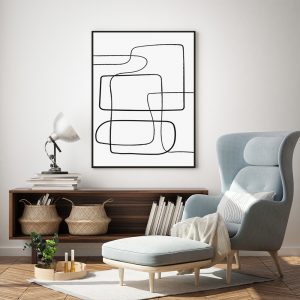 Wall Art - Abstract Line III- Canvas Prints-Poster Prints