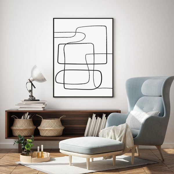 Wall Art - Abstract Line III- Canvas Prints-Poster Prints