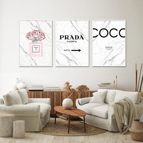 Wall Art - Fashion Perfume ( 3 sets )- Poster Prints -Canvas Prints