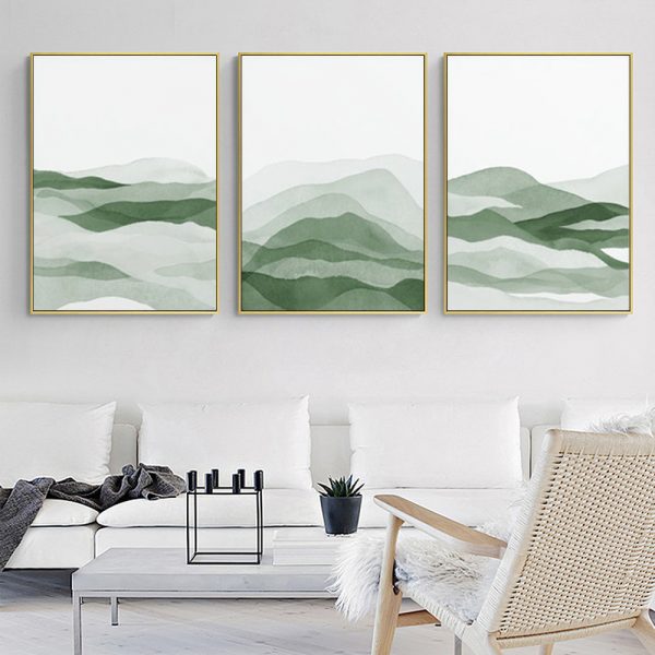 Wall Art - Sage Green ( 3 sets )- Poster Prints -Canvas Prints - Image 2