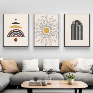 Wall Art - Sun And Rainbow ( 3 sets )- Poster Prints -Canvas Prints