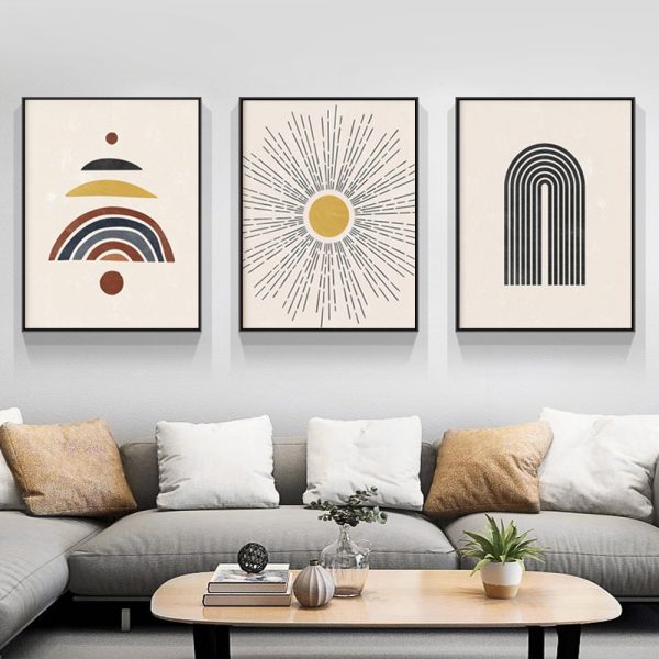 Wall Art - Sun And Rainbow ( 3 sets )- Poster Prints -Canvas Prints