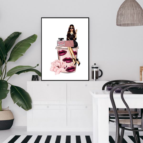 Wall Art - Vogue Girl I- Canvas Prints-Poster Prints - Image 2