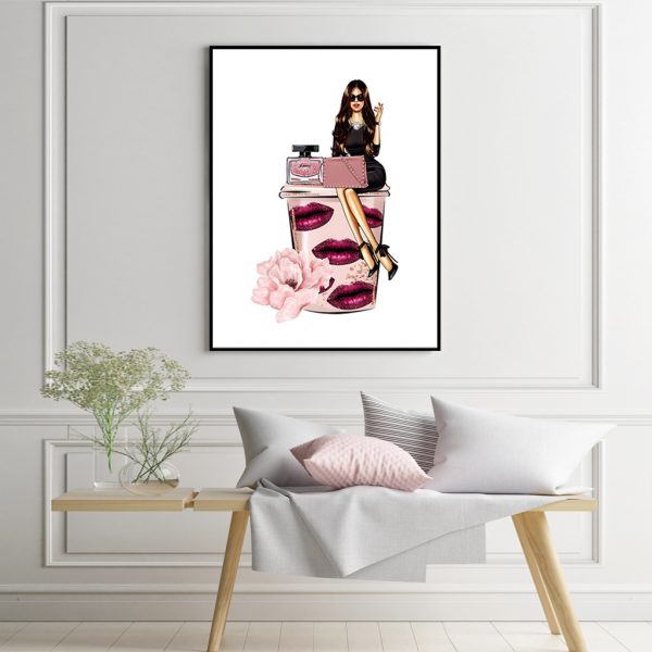Wall Art - Vogue Girl I- Canvas Prints-Poster Prints