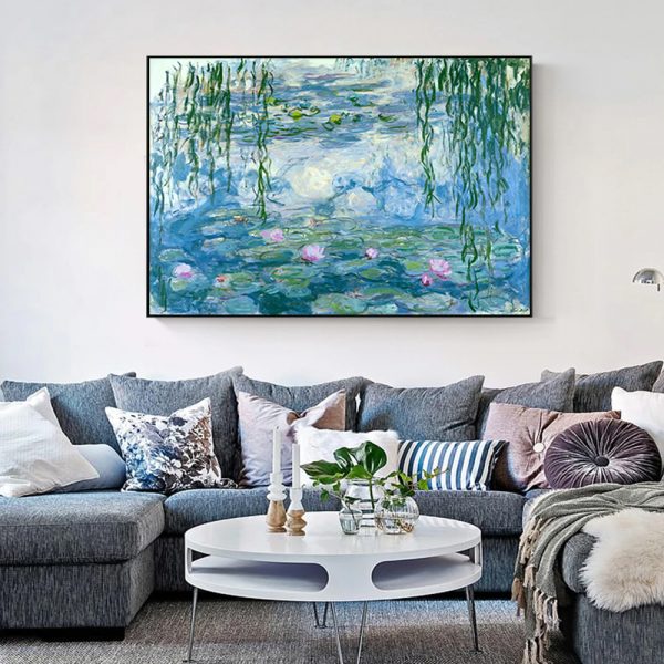 Wall Art - Waterlilies By Claud Monet- Canvas Prints-Poster Prints