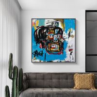 Wall Art - Blue Head By Basquiat - Canvas Prints-Poster Prints - Image 3