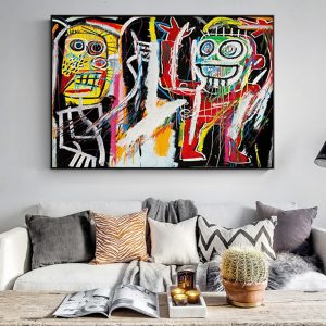 Wall Art - Basquiat Street Art - Canvas Prints-Poster Prints
