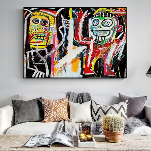 Wall Art - Basquiat Street Art - Canvas Prints-Poster Prints