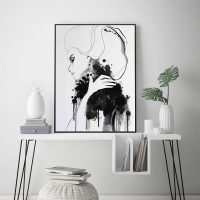 Wall Art - Vogue Girl Black and White - Canvas Prints-Poster Prints - Image 2