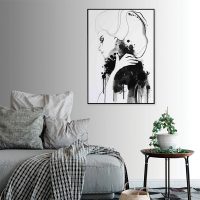Wall Art - Vogue Girl Black and White - Canvas Prints-Poster Prints