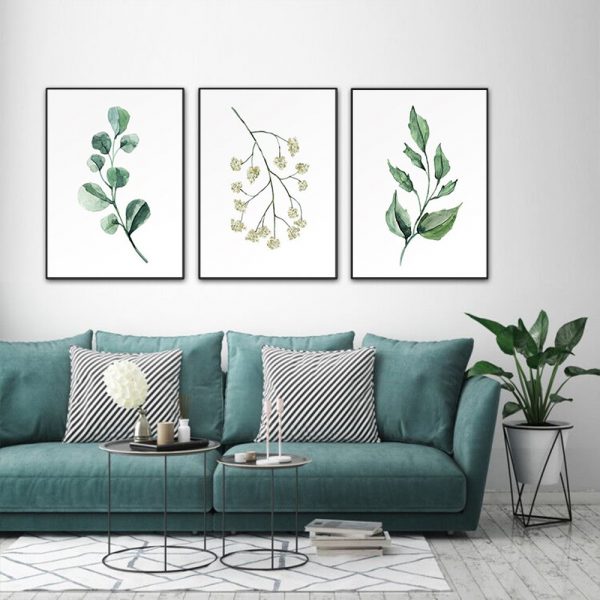 Wall Art - Botanical Leaves ( 3 sets )- Poster Prints -Canvas Prints - Image 2