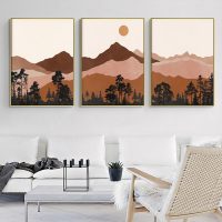 Wall Art  - Mid Century Mountain 3 sets - Poster Prints -Canvas Prints - Image 2