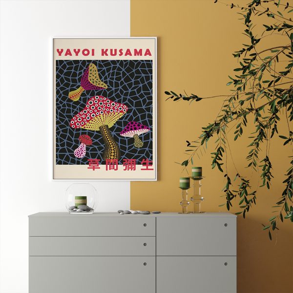 Wall Art - Mushroom By Yayoi Kusama - Canvas Prints-Poster Prints - Image 2