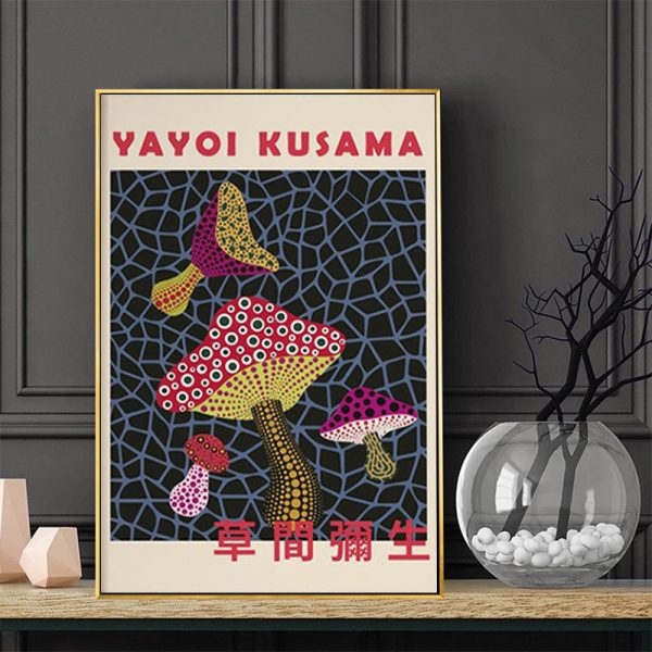 Wall Art - Mushroom By Yayoi Kusama - Canvas Prints-Poster Prints - Image 3