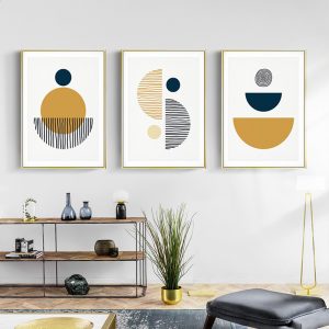 Wall Art - Mustard Yellow ( 3 sets )- Poster Prints -Canvas Prints