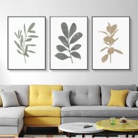 Wall Art - Neutral Botanical Leaves ( 3 sets )- Poster Prints -Canvas Prints - Image 2