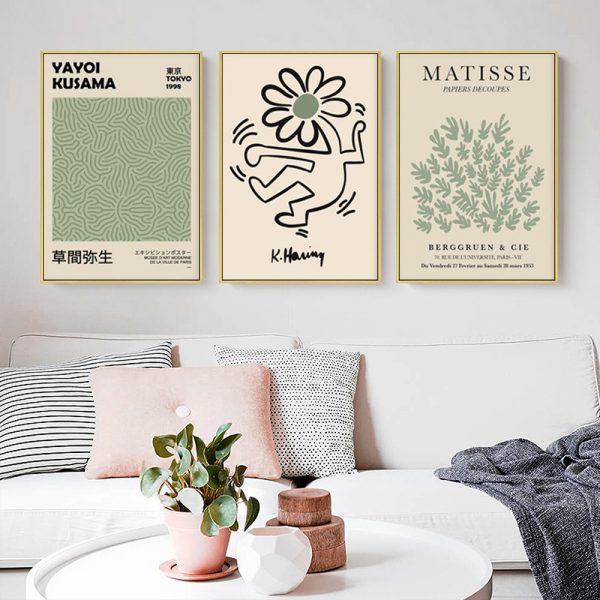 Wall Art  - Sage Green Mix Art 3 sets - Poster Prints -Canvas Prints