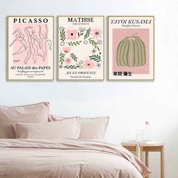Wall Art - Mix Art By Yayoi Kusama Picasso Matisse ( 3 sets )- Poster Prints - Canvas Prints