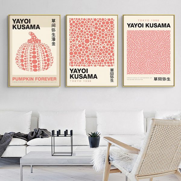 Wall Art By Yayoi Kusama II ( 3 sets )- Poster Prints - Canvas Prints