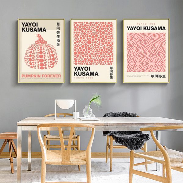 Wall Art By Yayoi Kusama II ( 3 sets )- Poster Prints - Canvas Prints - Image 2