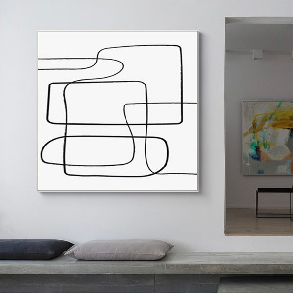 Wall Art - Abstract Line Square Size  - Canvas Prints-Poster Prints - Image 3