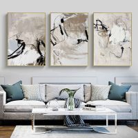 Wall Art  - Modern Abstract Beige 3 Sets - Poster Prints -Canvas Prints - Image 3