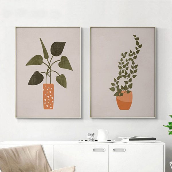 Wall art - Boho Botanical Art (2 sets)- Canvas Prints- Poster Prints - Image 2