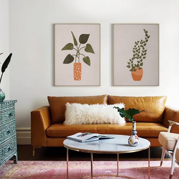 Wall art - Boho Botanical Art (2 sets)- Canvas Prints- Poster Prints